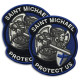 Набір шевронів 2 шт Saint Michael 7х7,6 см, шеврон Святого Михайла, символ захисту та відваги