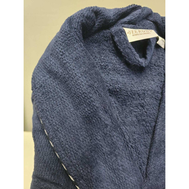 Халат чоловічий велюр/махра бавовна (TM Zeron) Koyu lacivert — 2Xl, Туреччина