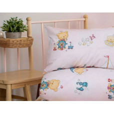 Наволочка SoundSleep Ведмедик морячок бязь 50х70 см рожевий з принтом (2800005070101)