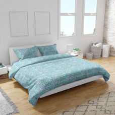 Євро комплект постільної білизни Home Line "Горох у штрих" (упак КЕЙС) 187469