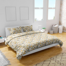 Євро комплект постільної білизни Home Line "Квіти білі та жовті" (упак КЕЙС) 187466
