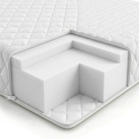 Матрац топпер ортопедичний Homefort Сніжинка 140х190 см Білий 34352248