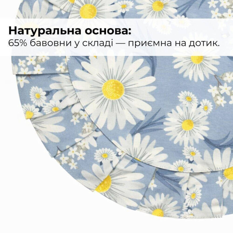 Набір серветок 2 шт з оборкою IDEIA, 30 см, бавовна, для дому, кафе, для сервірування столу джинс