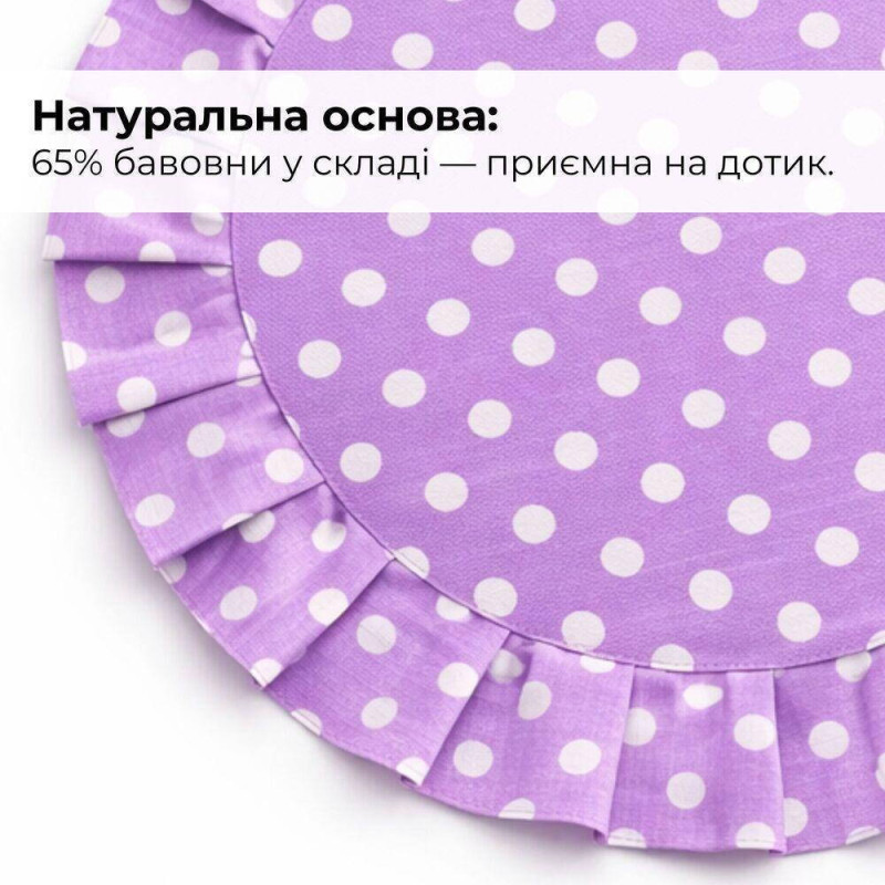 Набір серветок 2 шт. з оборкою IDEIA, 30 см, бавовна, для дому, кафе, для сервірування столу лаванда