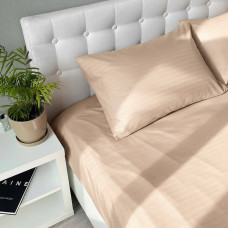 Комплект постільної білизни Emily Fiber Beige Stripe мікрофібра двоспальний 175x205 см бежевий (2800005054224)