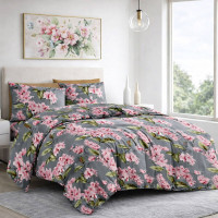 Комплект постільної білизни SoundSleep Petals Grey бязь-голд двоспальний 175х215 см (2800005071733)