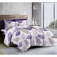 Комплект постільної білизни SoundSleep Purple Fern бязь-голд двоспальний євро 200x220 см (2800005071924)