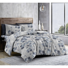 Комплект постільної білизни SoundSleep Grey Garden бязь-голд односпальний 140х215 см (2800005093643)