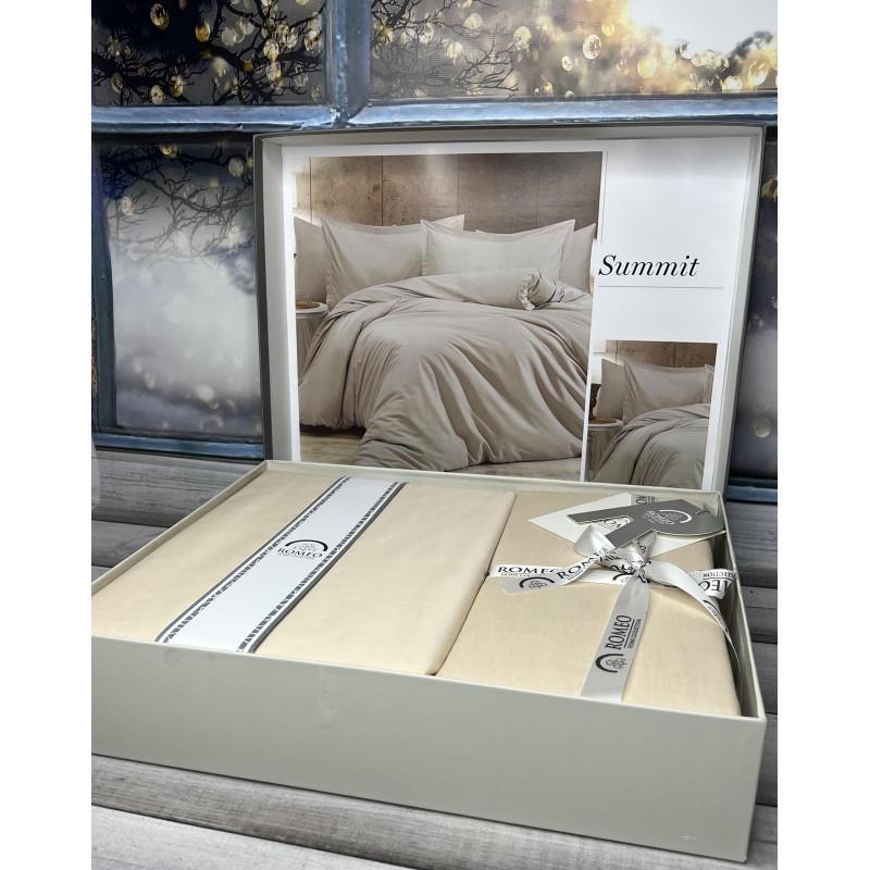 Summit сатинова постільна білизна. Євро розмір. Romeo home Туреччина. (27441)