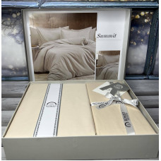 Summit сатинова постільна білизна. Євро розмір. Romeo home Туреччина. (27441)