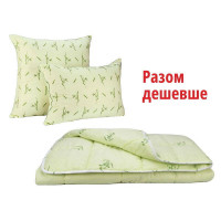 Комплект ковдра Бамбук Преміум та 2 подушки Бамбук Leleka-Textile 172х205+70х70 М27 (492/1243)