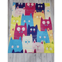 Cats renkli 140х190см.. дитячі килимки. Belizza Туреччина. (72311)