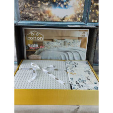 Gri Літній набір з вафельним покривалом. Bio Cotton Туреччина (53789)