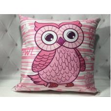 Owl pembe Декоративні наволочки 45х45см. Dijital принт. Туреччина. (86672)