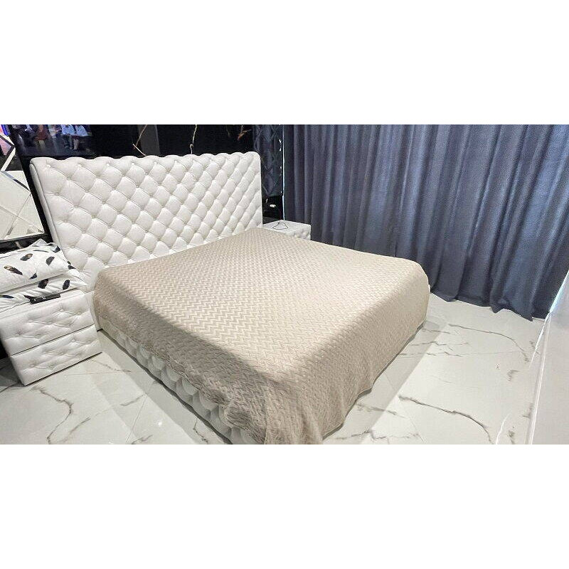 a. bej бамбукове пікє 220х260см. Mylinn Home Туреччина (10029)