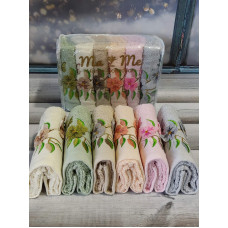 Mame 3d Flowers 30х50см., 6 шт/уп. кухонні махрові рушники (48826)