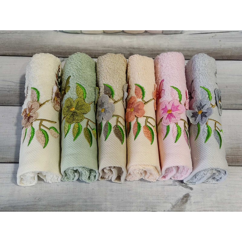 Mame 3d Flowers 30х50см., 6 шт/уп. кухонні махрові рушники (48826)