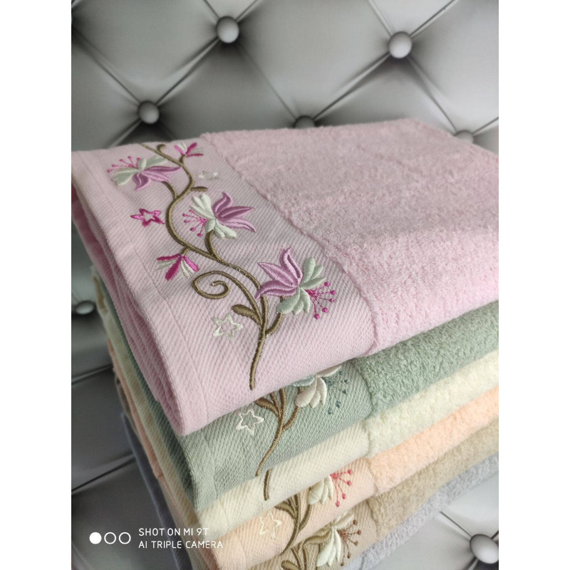 3D Sakura 70х140см., 6 шт/уп. Банні махрові рушники Mame Туреччина (31748)