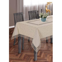 Tropik Home FRINGED AGK 242.Скатертина 160x200 POLYESTER MASA JAKARD PANO (43153)