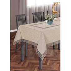 Tropik Home FRINGED AGK 242.Скатертина 160x200 POLYESTER MASA JAKARD PANO (43153)