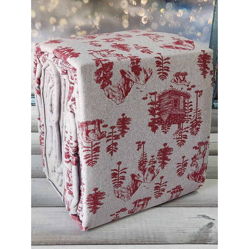 41848 полуторна фланелева постіль. Cotton collection Туреччина (76096)