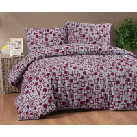 41874 полуторна фланелева постіль. Cotton collection Туреччина (43754)