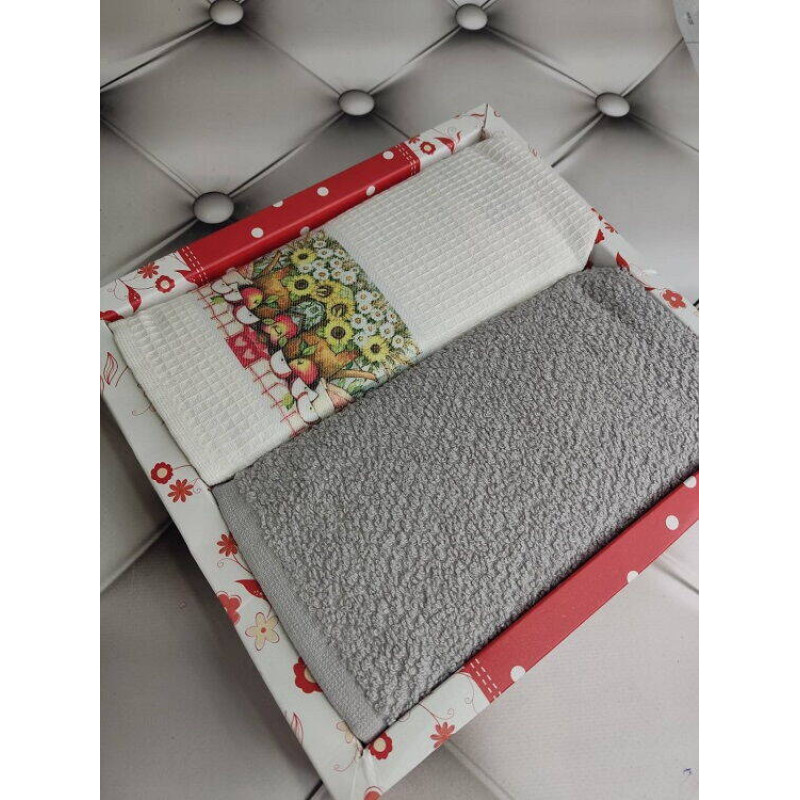 Pamukoren grey набір рушників 2в1 40х60см. (56561)