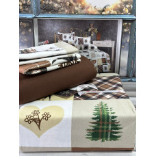Chrismas полуторна фланелева постільна білизна. Бавовна. Belizza Туреччина. (71057)