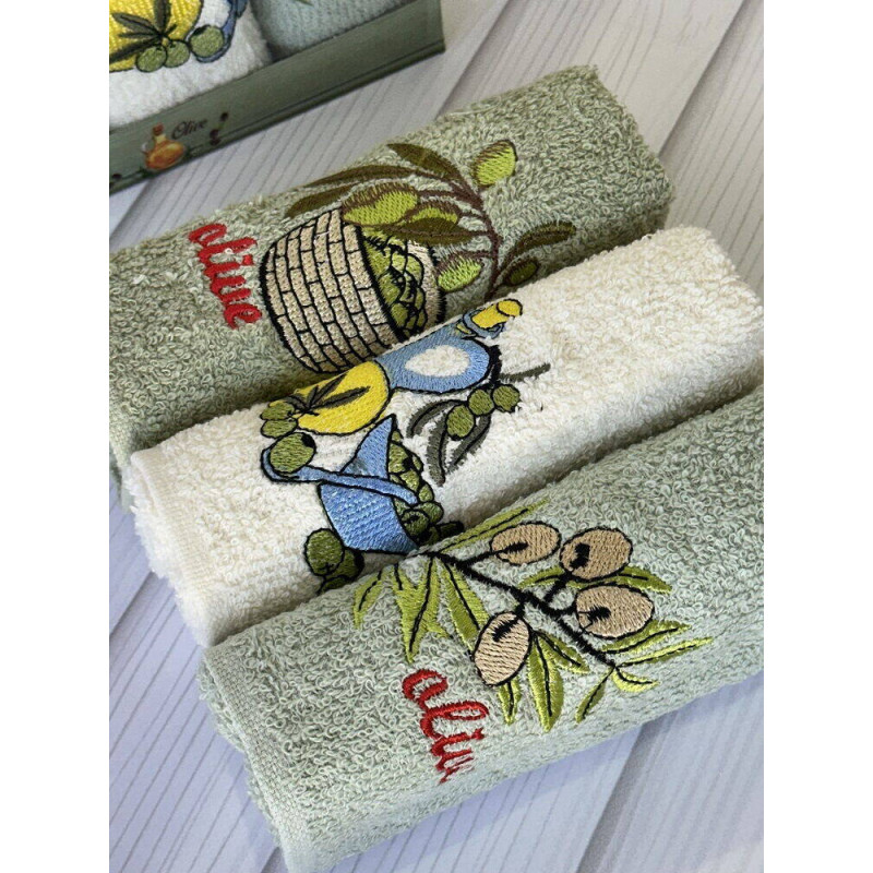 Mame olive 3в1 Махрові рушники 30х50см. Бавовна. Туреччина. (42825557) (27902)