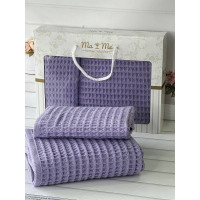 MaMe manhetten lila 2-in-1 waffle towels (bath + face). Turkey (45579)
