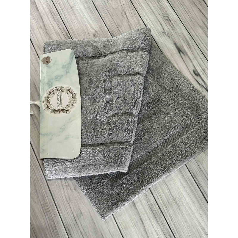 Kvadrat gri. Килимки в ванну кімнату 2в1. Pammuks Collection Туреччина (61455)