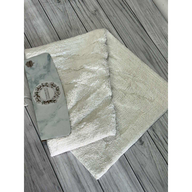 Parket krem. Килимки в ванну кімнату 2в1. Pammuks Collection Туреччина (78583)