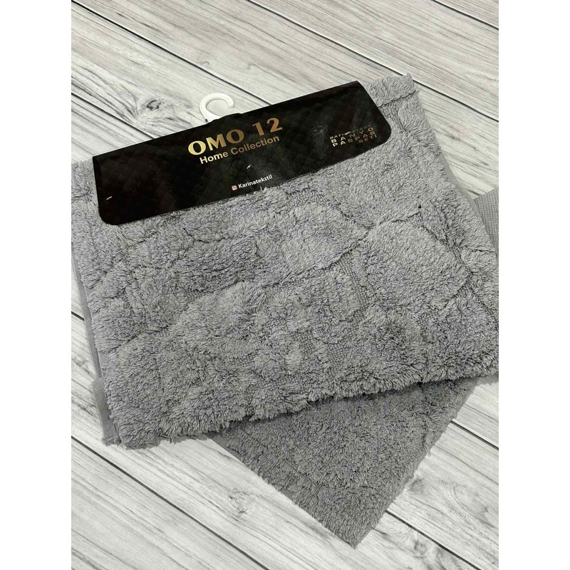 Tas gri. Килимки в ванну кімнату 2в1. Omo home Туреччина (85614)