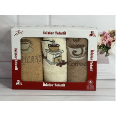 ikizler 004 40х60см., 3 шт/уп., кухонні махрові рушники. (69313)