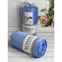 Duz Blue 180х200см., сатинове простирадло на резинці. RomeoТуреччина. (29443)