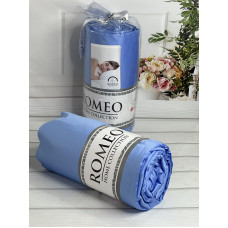 Duz Blue 180х200см., сатинове простирадло на резинці. RomeoТуреччина. (29443)
