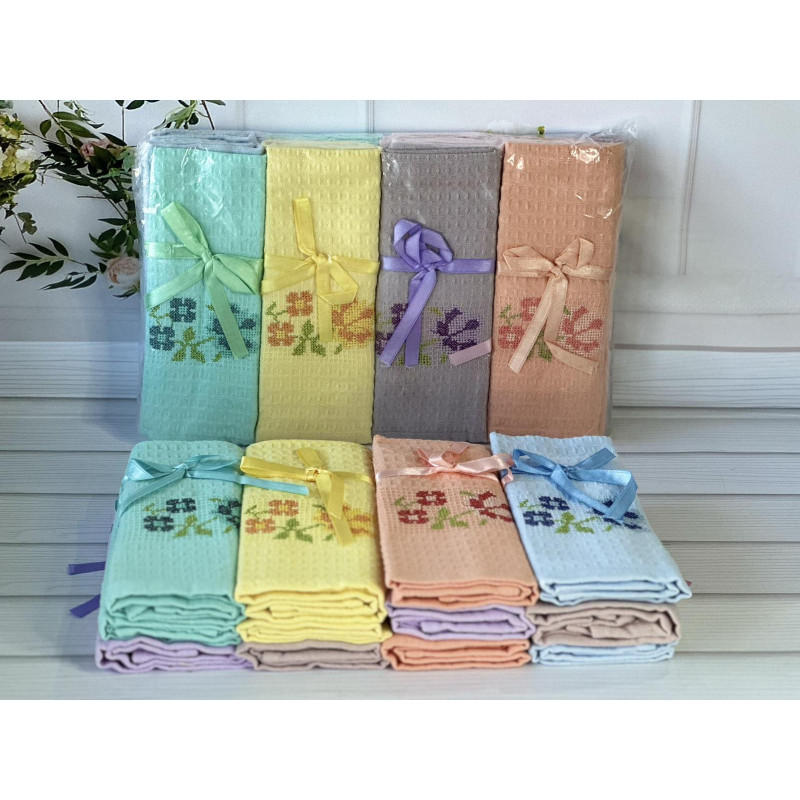 Suvari renkli вафельні рушники 40х60см., 12 шт/уп (30402)