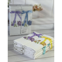 Suvari Bantik beyaz waffle towels 40х60 cm, 6 pcs/pack (60003)