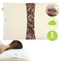 Buckwheat Pillow with Buckwheat Hulls 50x70 cm Aromavita IDEIA Orthopedic with Buckwheat, Firm