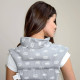 Грілка подушка для шиї 44x46x24 см з пшеничним зерном IDEIA, тканина бавовна, натуральна, органічна сіра