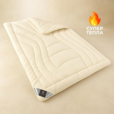 Ковдра Wool Premium 200х220 см вовняна зимова подвійна IDEIA вовна супер тепла натуральна бавовна