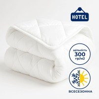 Ковдра всесезонна двоспальна 175х210 см IDEIA антиалергенна біла для готелів та дому стандартна