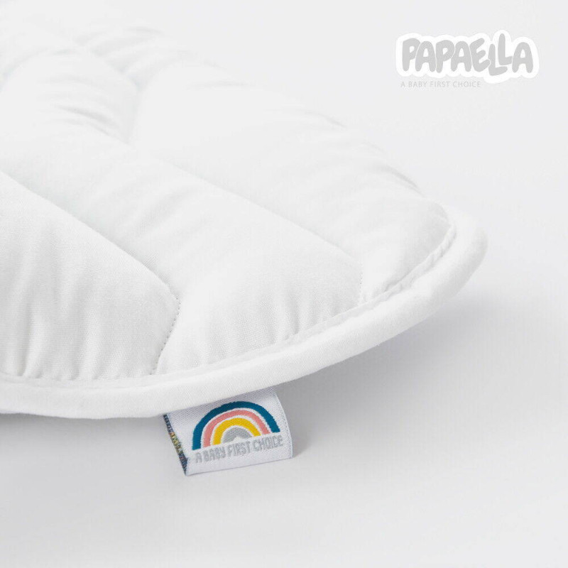 Подушка дитяча Comfort 40х60 см PAPAELLA для немовлят антиалергенна для дітей плоска низька біла
