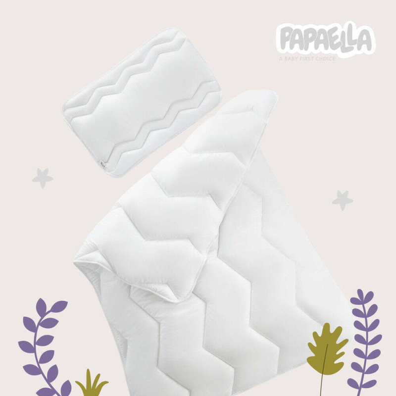 Подушка дитяча Comfort 40х60 см PAPAELLA для немовлят антиалергенна для дітей плоска низька біла