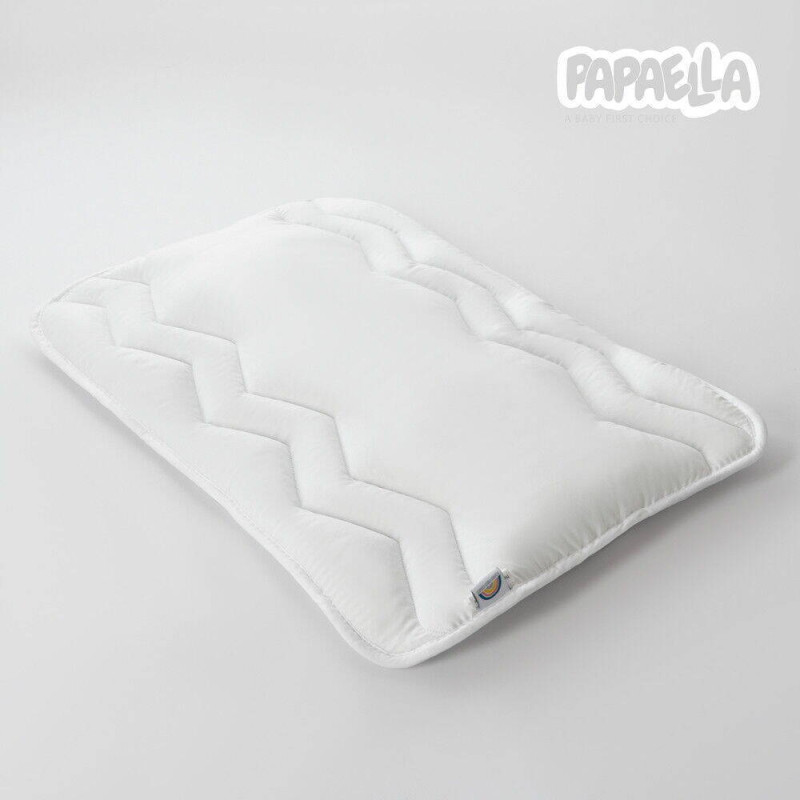 Подушка дитяча Comfort 40х60 см PAPAELLA для немовлят антиалергенна для дітей плоска низька біла