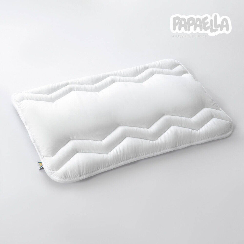 Подушка дитяча Comfort 40х60 см PAPAELLA для немовлят антиалергенна для дітей плоска низька біла