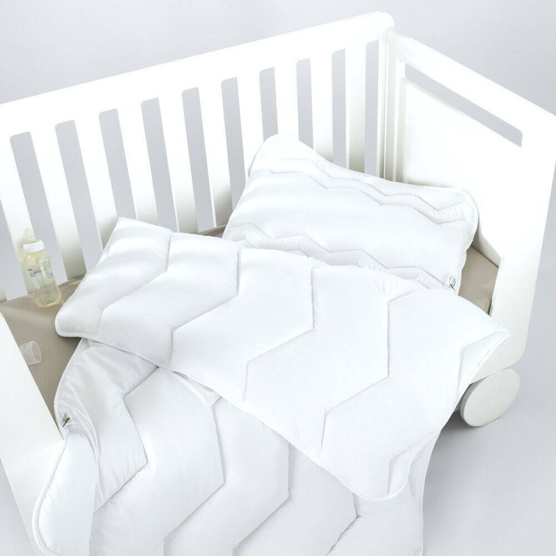 Подушка дитяча Comfort 40х60 см PAPAELLA для немовлят антиалергенна для дітей плоска низька біла