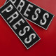Шеврон на липучці для журналістів Преса Press 8х25 см вишитий патч нашивка для працівників медіа та ЗМІ