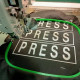 Шеврон на липучці для журналістів Преса Press 8х25 см вишитий патч нашивка для працівників медіа та ЗМІ