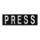 Шеврон на липучці для журналістів Преса Press 8х25 см вишитий патч нашивка для працівників медіа та ЗМІ